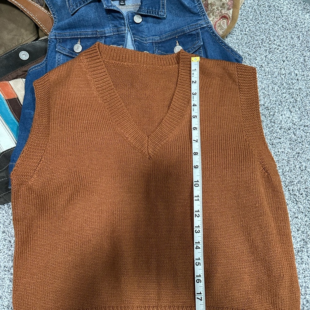Rust Sweater Vest - Picture 4 of 6